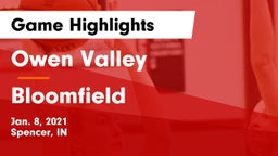 Owen Valley  vs Bloomfield Game Highlights - Jan. 8, 2021