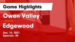 Owen Valley  vs Edgewood  Game Highlights - Jan. 15, 2021