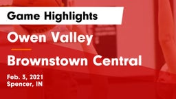 Owen Valley  vs Brownstown Central  Game Highlights - Feb. 3, 2021