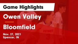 Owen Valley  vs Bloomfield  Game Highlights - Nov. 27, 2021