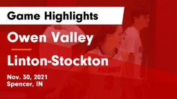 Owen Valley  vs Linton-Stockton  Game Highlights - Nov. 30, 2021