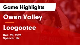 Owen Valley  vs Loogootee  Game Highlights - Dec. 28, 2023