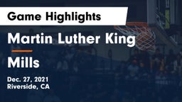 Martin Luther King  vs Mills  Game Highlights - Dec. 27, 2021