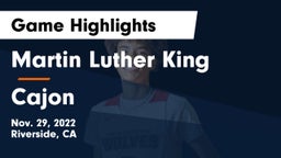 Martin Luther King  vs Cajon  Game Highlights - Nov. 29, 2022