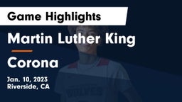 Martin Luther King  vs Corona  Game Highlights - Jan. 10, 2023