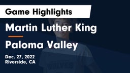 Martin Luther King  vs Paloma Valley  Game Highlights - Dec. 27, 2022