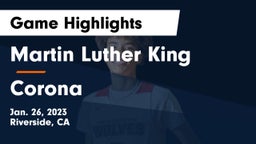 Martin Luther King  vs Corona  Game Highlights - Jan. 26, 2023