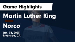 Martin Luther King  vs Norco  Game Highlights - Jan. 31, 2023