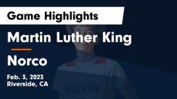 Martin Luther King  vs Norco  Game Highlights - Feb. 3, 2023