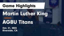 Martin Luther King  vs AGBU Titans Game Highlights - Oct. 21, 2023
