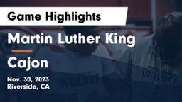 Martin Luther King  vs Cajon  Game Highlights - Nov. 30, 2023