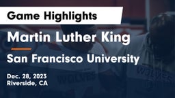 Martin Luther King  vs San Francisco University  Game Highlights - Dec. 28, 2023