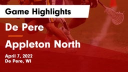 De Pere  vs Appleton North  Game Highlights - April 7, 2022