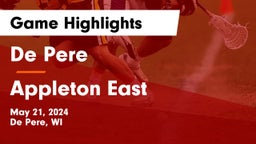 De Pere  vs Appleton East  Game Highlights - May 21, 2024