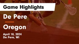 De Pere  vs Oregon  Game Highlights - April 18, 2024