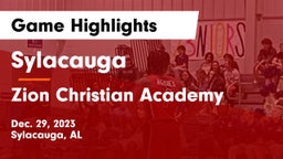 Sylacauga   vs Zion Christian Academy  Game Highlights - Dec. 29, 2023
