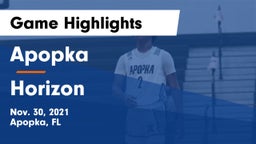 Apopka  vs Horizon  Game Highlights - Nov. 30, 2021
