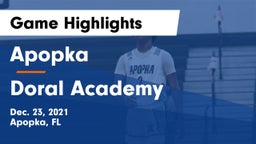 Apopka  vs Doral Academy  Game Highlights - Dec. 23, 2021