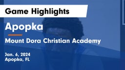 Apopka  vs Mount Dora Christian Academy Game Highlights - Jan. 6, 2024