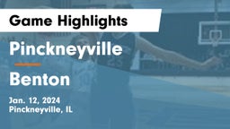 Pinckneyville  vs Benton  Game Highlights - Jan. 12, 2024