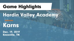 Hardin Valley Academy vs Karns  Game Highlights - Dec. 19, 2019