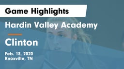 Hardin Valley Academy vs Clinton  Game Highlights - Feb. 13, 2020