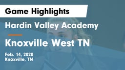 Hardin Valley Academy vs Knoxville West  TN Game Highlights - Feb. 14, 2020