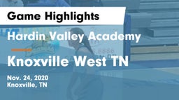 Hardin Valley Academy vs Knoxville West  TN Game Highlights - Nov. 24, 2020