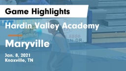 Hardin Valley Academy vs Maryville  Game Highlights - Jan. 8, 2021