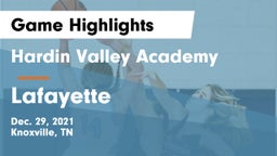 Hardin Valley Academy vs Lafayette Game Highlights - Dec. 29, 2021