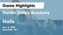 Hardin Valley Academy vs Halls  Game Highlights - Jan. 4, 2023