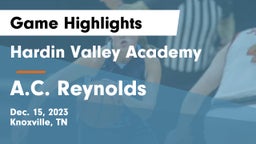 Hardin Valley Academy vs A.C. Reynolds  Game Highlights - Dec. 15, 2023
