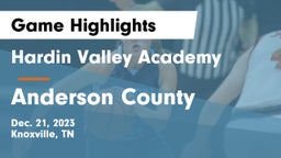 Hardin Valley Academy vs Anderson County  Game Highlights - Dec. 21, 2023