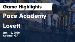 Pace Academy vs Lovett  Game Highlights - Jan. 10, 2020