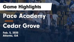 Pace Academy vs Cedar Grove Game Highlights - Feb. 5, 2020