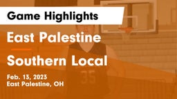 East Palestine  vs Southern Local  Game Highlights - Feb. 13, 2023