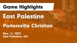 East Palestine  vs Portersville Christian Game Highlights - Nov. 11, 2023