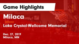 Milaca  vs Lake Crystal-Wellcome Memorial  Game Highlights - Dec. 27, 2019