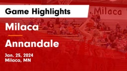 Milaca  vs Annandale  Game Highlights - Jan. 25, 2024