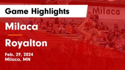 Milaca  vs Royalton  Game Highlights - Feb. 29, 2024