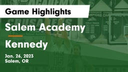 Salem Academy  vs Kennedy Game Highlights - Jan. 26, 2023