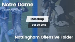 Matchup: Notre Dame High vs. Nottingham Offensive Folder 2018