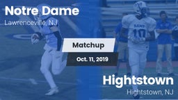 Matchup: Notre Dame High vs. Hightstown  2019