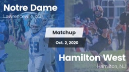 Matchup: Notre Dame High vs. Hamilton West  2020