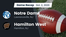 Recap: Notre Dame  vs. Hamilton West  2020