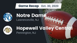 Recap: Notre Dame  vs. Hopewell Valley Central  2020