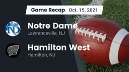 Recap: Notre Dame  vs. Hamilton West  2021