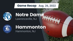 Recap: Notre Dame  vs. Hammonton  2022