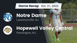 Recap: Notre Dame  vs. Hopewell Valley Central  2022