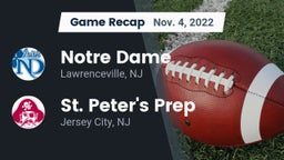 Recap: Notre Dame  vs. St. Peter's Prep  2022